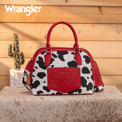 WG301-818  Wrangler Cow Print Satchel/ Crossbody
