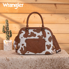 WG301-818  Wrangler Cow Print Satchel/ Crossbody