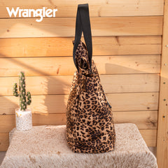 WG433-8317LP   Wrangler Leopard Print Large Tote/Crossbody -Leopard