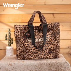 WG433-8317LP   Wrangler Leopard Print Large Tote/Crossbody -Leopard