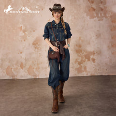 MW1366-8360CF   Montana West Embossed Fringe Mini Crossbody -Coffee