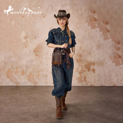 MW1368-8360CF Montana West Hair-On Cowhide Fringe Tote/Crossbody - Coffee