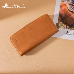 MWL-4202 Montana West Genuine Leather Bi-Fold RFID Protected Wallet