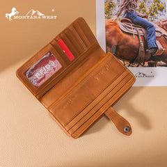 MWL-4202 Montana West Genuine Leather Bi-Fold RFID Protected Wallet