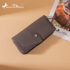 MWL-4202 Montana West Genuine Leather Bi-Fold RFID Protected Wallet