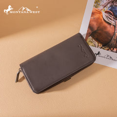 MWL-4202 Montana West Genuine Leather Bi-Fold RFID Protected Wallet