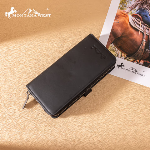 MWL-4202 Montana West Genuine Leather Bi-Fold RFID Protected Wallet