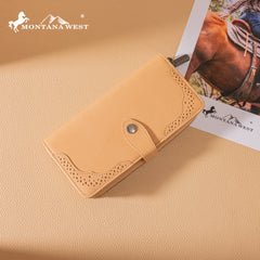 MWL-4202 Montana West Genuine Leather Bi-Fold RFID Protected Wallet
