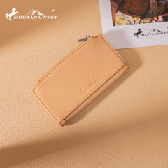 MWL-4204  Montana West Genuine Leather Tooled  Bi-Fold Wallet