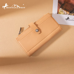 MWL-4209  Montana West Genuine Leather Tooled  Bi-Fold Wallet