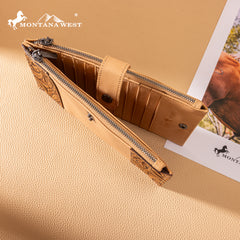 MWL-4203 Montana West Genuine Leather Bi-Fold Wallet/Card Organizer