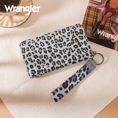 WG366-W006JN   Wrangler Leopard Print Wallet/Wristlet - Jean