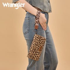 WG366-W006LP  Wrangler Leopard Print Wallet/Wristlet - Leopard