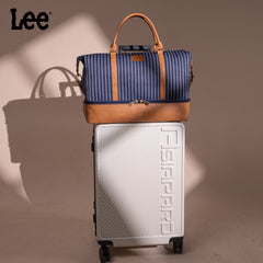 LEE56-001  LEE Striped Collection Canvas Duffle Bag