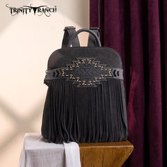 TR196G-9115  Trinity Ranch Aztec Tooled Fringe Concealed Carry Backpack