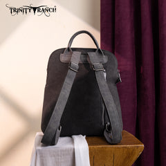 TR196G-9115  Trinity Ranch Aztec Tooled Fringe Concealed Carry Backpack