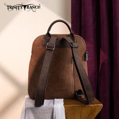 TR196G-9115  Trinity Ranch Aztec Tooled Fringe Concealed Carry Backpack