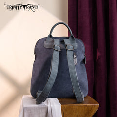 TR196G-9115  Trinity Ranch Aztec Tooled Fringe Concealed Carry Backpack