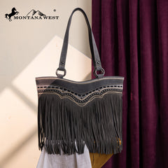 MW1340G-8317 Montana West Fringe Collection Concealed Carry Tote