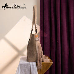 MW1340G-8317 Montana West Fringe Collection Concealed Carry Tote