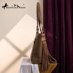 MW1340G-8317 Montana West Fringe Collection Concealed Carry Tote