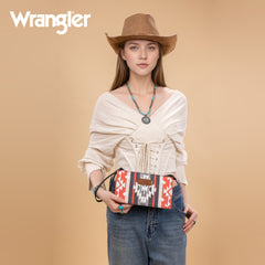 WG275-181  Wrangler Sherpa Aztec Canvas  Clutch - Black