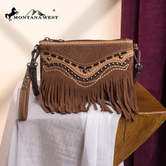 MW1340-181   Montana West Fringe Collection Clutch/Crossbody