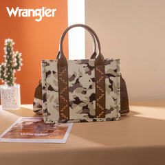 WG286-8120S  Wrangler Camo Print Concealed Carry Tote/Crossbody -Brown