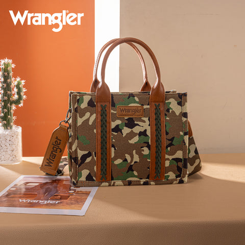 WG286-8120S  Wrangler Camo Print Concealed Carry Tote/Crossbody -Green