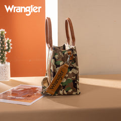 WG286-8120S  Wrangler Camo Print Concealed Carry Tote/Crossbody -Green