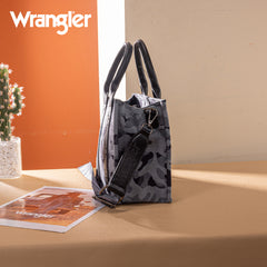 WG286-8120S  Wrangler Camo Print Concealed Carry Tote/Crossbody -Black