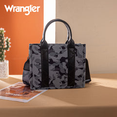 WG286-8120S  Wrangler Camo Print Concealed Carry Tote/Crossbody -Black