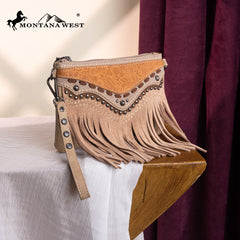 MW1340-181   Montana West Fringe Collection Clutch/Crossbody