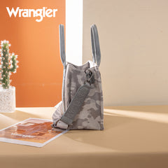 WG286-8120S  Wrangler Camo Print Concealed Carry Tote/Crossbody -Grey