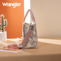 WG286-8120S  Wrangler Camo Print Concealed Carry Tote/Crossbody - Pink