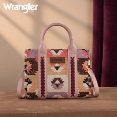 WG166G-81203S  Wrangler Southwestern Pattern Dual Sided Print-Tote/Crossbody -Pink