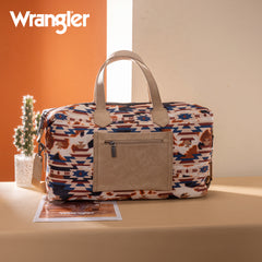 WG302-5110KH    Wrangler Aztec Print Duffle/Crossbody -Khaki