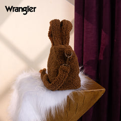 WG266-8015  Wrangler Sherpa Aztec Sherpa Small Tote/Crossbody - Brown