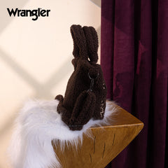 WG266-8015  Wrangler Sherpa Aztec Sherpa Small Tote/Crossbody - Coffee