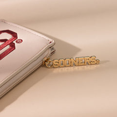 NC-OU021BG  University of Oklahoma Sooners Zip Card Case-Beige