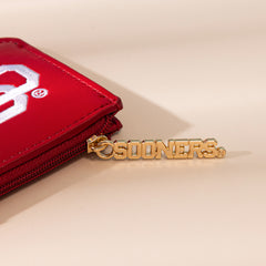 NC-OU021BDY University of Oklahoma Sooners Zip Card Case-Burgundy
