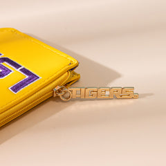 NC-LSU021YL  Louisiana State University Fighting Tigers Zip Card Case-Yellow