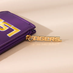 NC-LSU021PP  Louisiana State University Fighting Tigers Zip Card Case-Purple