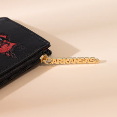 NC-AFU021BK University of Arkansas Razorbacks Zip Card Case-Black