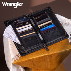 WG158-W065  Wrangler Cellphone Wallet Organizer - Black