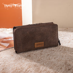 TR198-W010 Trinity Ranch Genuine Hair-On Cowhide RFID Protected Collection Wallet