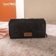 TR198-W010 Trinity Ranch Genuine Hair-On Cowhide RFID Protected Collection Wallet