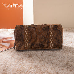 TR198-W010 Trinity Ranch Genuine Hair-On Cowhide RFID Protected Collection Wallet