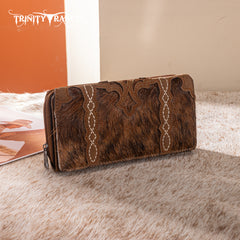 TR198-W010 Trinity Ranch Genuine Hair-On Cowhide RFID Protected Collection Wallet