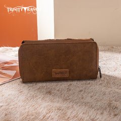 TR198-W010 Trinity Ranch Genuine Hair-On Cowhide RFID Protected Collection Wallet